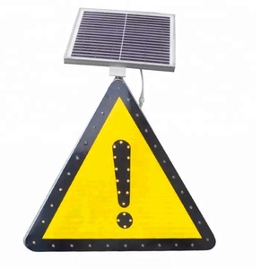 Hình Tam Giác Led Nhấp Nháy Cảnh Báo Giao Thông Bảng Điều Khiển Năng Lượng Mặt Trời - Product Image 2
