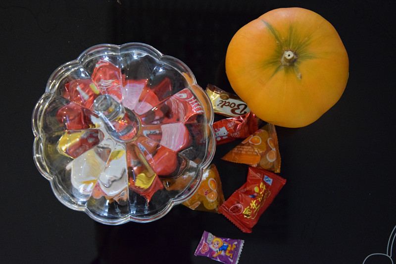 pumpkin shaped candy jar,glass cookie jars,glass storage container with lids.