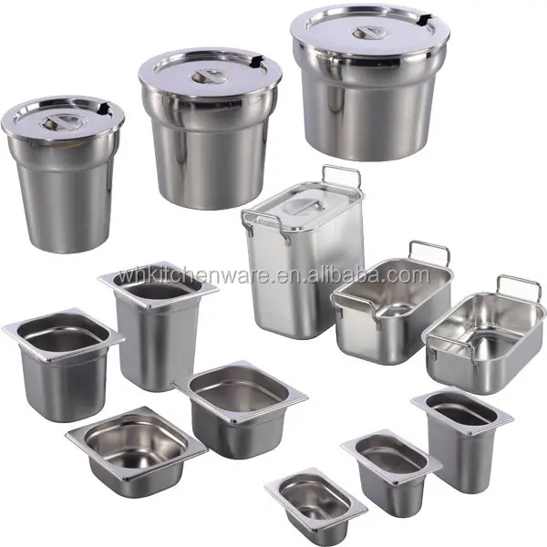 Bain de aço inoxidável pote quente marie e bain marie pan & acessórios