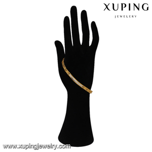 75020 Xuping Quảng Châu Sang Trọng Nhân Tạo Nặng Đồng Chuỗi Liên Kết Cổ Tay 24K Vàng Phụ Nữ Chuỗi Vòng Đeo Tay - Product Image 6