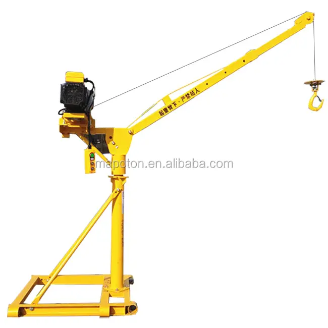 Pillar mounted Roof building hoist Crane Lifting Machine/Mini Crane 500kg