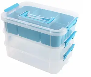 GREENSIDE New Promotion Reusable Compartment Tool Box Storage Transparent Plastic Storage Container