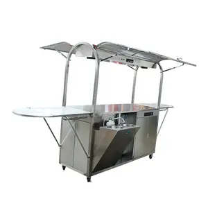 CCT190 CE Good Price Commercial High Quality Coffee Folding Food Cart With Fridge mobile juice bar