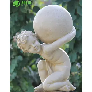 裸体小男孩裸男花园雕像