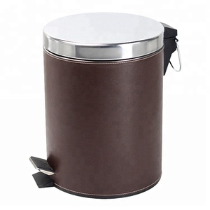 BX Nhóm bề mặt da chân đạp thùng rác bin khách sạn home sử dụng thùng rác - Product Image 1
