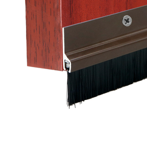 Joint <span class=keywords><strong>de</strong></span> <span class=keywords><strong>porte</strong></span> en aluminium avec <span class=keywords><strong>brosse</strong></span> en PP, bande d'étanchéité en caoutchouc PVC, balais pour <span class=keywords><strong>porte</strong></span> en bois, fixation par vis - Product Image 6