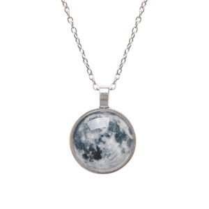 Collar con Colgante Vintage, Brillante en la Oscuridad, con Diseño de Luna, Espacio, Estrella, Galaxia y Universo - Product Image 2