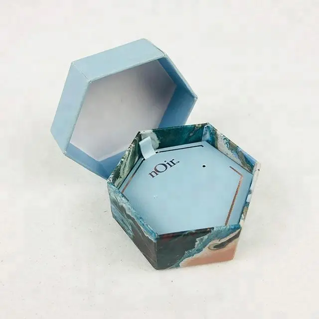 Scatola di cartone esagonale confezioni personalizzate scatole di carta regalo scatola di imballaggio di gioielli di carta all'ingrosso