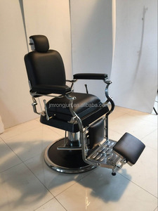 Sillón de Barbería Vintage para Hombre, Silla de Salón con Respaldo Reclinable - Product Image 3