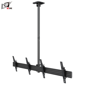 Support de montage pour double écran de 32 à <span class=keywords><strong>65</strong></span> <span class=keywords><strong>pouces</strong></span>, support de plafond pour téléviseur, support mural pour téléviseur avec étagère - Product Image 6