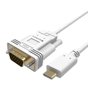 TYPE-C USB Sang VGA Cáp Chuyển Đổi Đực Loại C Sang HDMI 4K Cho Điện Thoại Di Động Và Máy Tính Xách Tay Loại C