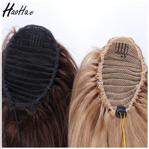 Toptan en güvenli at kuyruğu 100% İnsan saç beraberlik dize Cheer at kuyruğu saç ekleme - Product Image 4