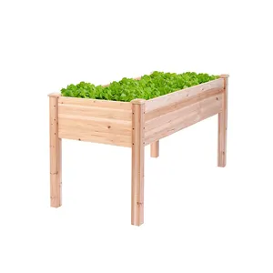 Vendita calda di Legno Letto Giardino All'aperto Letto Rialzato Da Giardino A Buon Mercato Letto Rialzato Verdura Giardino