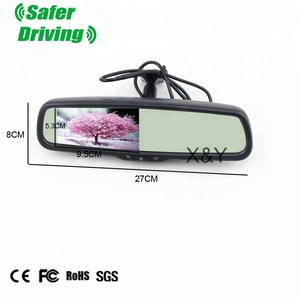 Saferdriving HD gương cam 4.3 inch LCD tự động mờ xe gương chiếu hậu màn hình với khung đặc biệt Quảng Châu (xy-2503u) RGB - Product Image 5