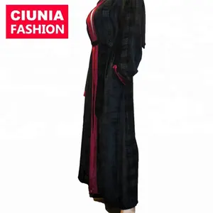 CM72 # nuevo invierno 2018 ropa musulmana modesta diseño personalizado para mujeres dubai kaftan hecho en terciopelo abaya musulmán vestidos