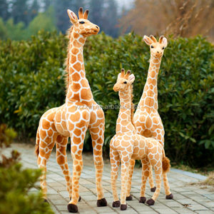 Miễn phí mẫu thực tế cuộc sống Kích thước con hươu cao cổ động vật đồ chơi kích thước lớn con hươu cao cổ đồ chơi lifelike Thú nhồi bông động vật hoang dã đồ chơi - Product Image 2