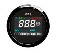 Speedometer Digital GPS Sepeda Motor, Alat Ukur Pit Dirt Skuter Motor Diameter 52Mm Universal Tahan Air IP67