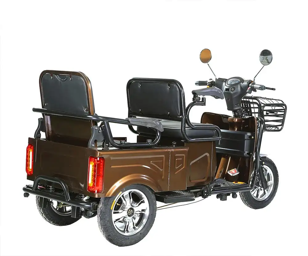 CE trike cargo bike folding seat with tricycle canophy