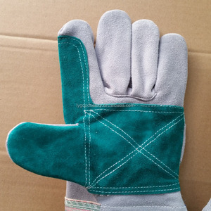 DOBLE PALMA SPLIT CUERO GUANTE DE TRABAJO soldadura hombres seguridad JARDÍN guantes de construcción - Product Image 2