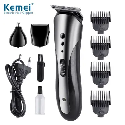 Kemei 3 in1電気シェーバーヘアトリマー電気充電式ノーズプロフェッショナルヘアトリマービアードシェービングマシンKM-1407