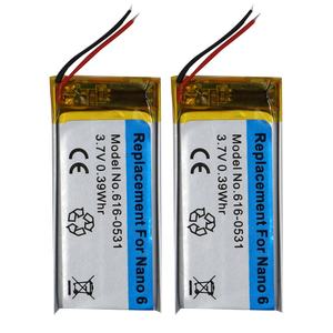 Batterie de remplacement d'origine 3.7V 110mAh, pour <span class=keywords><strong>iPod</strong></span> <span class=keywords><strong>Nano</strong></span> 6e génération, sans logo, existe en 616 à 0531 - Product Image 1