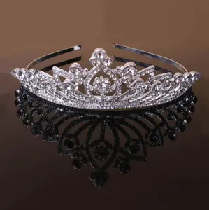 Wholesale Fashion bridal diamond alloy crown hair accessories bridal tiaras for girls