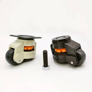 Plate Mounted Nylon Wheels Heavy Duty Retractable Machine Leveling Casters GD-60F <span class=keywords><strong>Korean</strong></span> Style 4 Pack Top Plate 50mm/2 ''OEM,ODM - Product Image 2