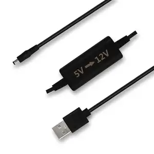 블랙 20awg 1A 고품질 전원 인버터 5v 9v dc-dc 스텝 업 컨버터 변환 모니터 케이블 usb