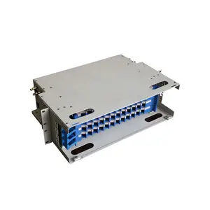 ODF 12 24 48 96 144 Cores Cổng Sợi Quang Phân Phối Khung Đơn Vị Hộp ODF 1U 2U 19Inch Rack Mounted