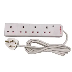 UK mains 6 gang extension sockets extension lead