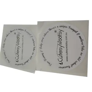 Round Shape 6cm Diameter Brand Name Logo Stickers Label Glossy Coated Labels With Gold Foil