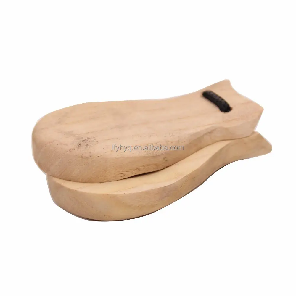 De Madera hecho a mano castanet sonido de ritmo instrumentos musicales