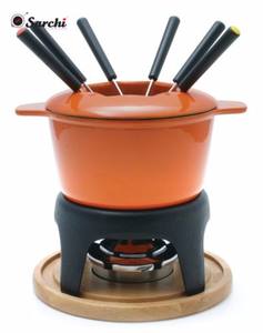 Ensemble de <span class=keywords><strong>fonte</strong></span> brute pour fromage et chocolat, fondant en <span class=keywords><strong>fonte</strong></span> émaillée, pour fromage et chocolat - Product Image 4