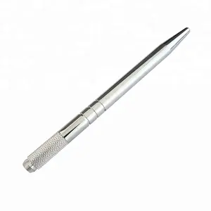 Single Side Metal Manual Pen For Eyebrow Tattoo And Outlining Silver Manual Pen For Permanent Makeup