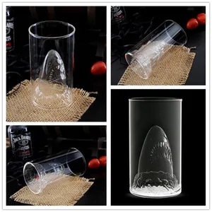 Verre à boire fait à la main, 1 pièce, 300ml, tasse en forme de requin, pour bière, fabrication