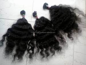 Indian Virgin Remy Hair Bulk Cabello humano sin procesar para trenzas - Product Image 6