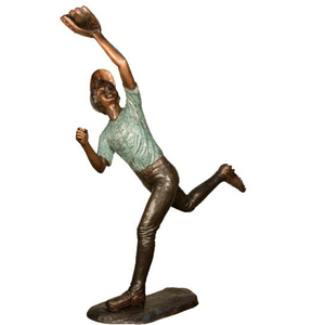 Patung Bisbol, Patung Olahraga Kerajinan Logam Ukuran Hidup Patung Pemahat Bisbol Perunggu - Product Image 5
