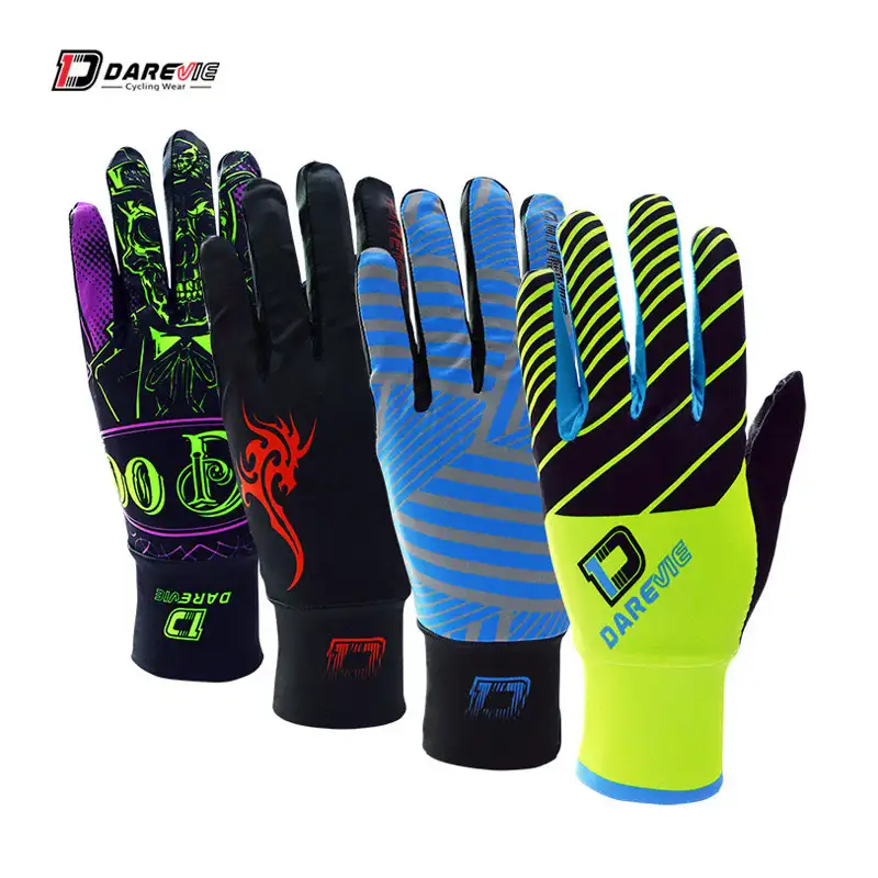 Darevie Custom Professional Cycling Vollfinger-Rennrad handschuhe Hoch ableiten der Stoff Touchscreen-Fahrrad handschuhe