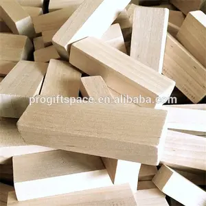 Venta caliente 10 bloques de madera Rectangular bloques de madera invitado libro alternativa niños artesanía suministros hecho en China