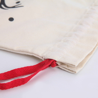 Sac cadeau en coton de noël, taille personnalisée, OEM standard, toile de coton, fourre-tout à cordon, sac cadeau