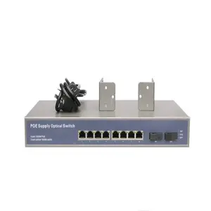 CCTV Security 8port 20Gb POE switch with 2port gigabit 1310nm A 1550nm B optical fiber module