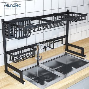 Cuisine Gain de place Porte-ustensiles <span class=keywords><strong>Étagère</strong></span> D'épicerie Plat Séchage Grille <span class=keywords><strong>Sur</strong></span> Évier - Product Image 5