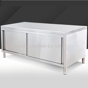 Mesa de trabajo de cocina de acero inoxidable, armario, mesa de cocina - Product Image 2