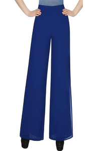 Pantalones informales de pierna ancha para mujer, Pantalón cómodo, Culottes de gasa - Product Image 4