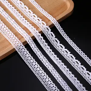 More Design Cotton embroidery trim Lace Trim For Garment Edge Decoration Soft Fabric Embroidered Lace Trim