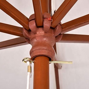 Ô Gỗ 9FT Có Thể Điều Chỉnh Cột Gỗ Ngoài Trời Sân Vườn Che Nắng Màu Be. Lý Tưởng Cho Chiều Cao Sử Dụng Thương Mại Và Dân Cư - Product Image 6