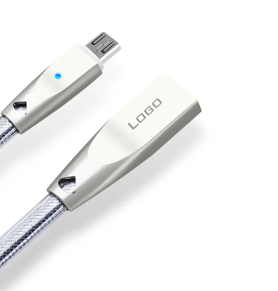 新製品アイデア2019急速充電USB亜鉛合金データUSBケーブルゼリージャケットナイロン編組