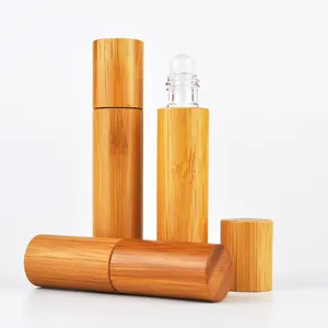 工厂批发 15 毫升环保化妆品包装竹精油滚筒瓶塑料卷除臭剂空瓶