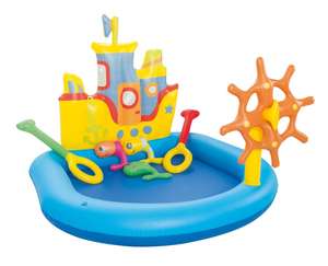 <span class=keywords><strong>Piscine</strong></span> gonflable pour enfants <span class=keywords><strong>Bestway</strong></span> 52211 140 x 130 x 104 cm, bateau à rames, maternelle, école maternelle - Product Image 1