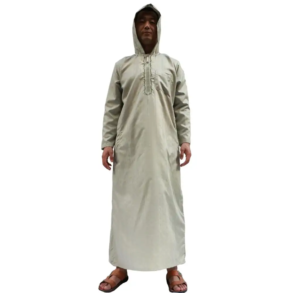 Luxury Moroccan Thick Mens hooded thobe djellaba jalabiya Jubba Qamees